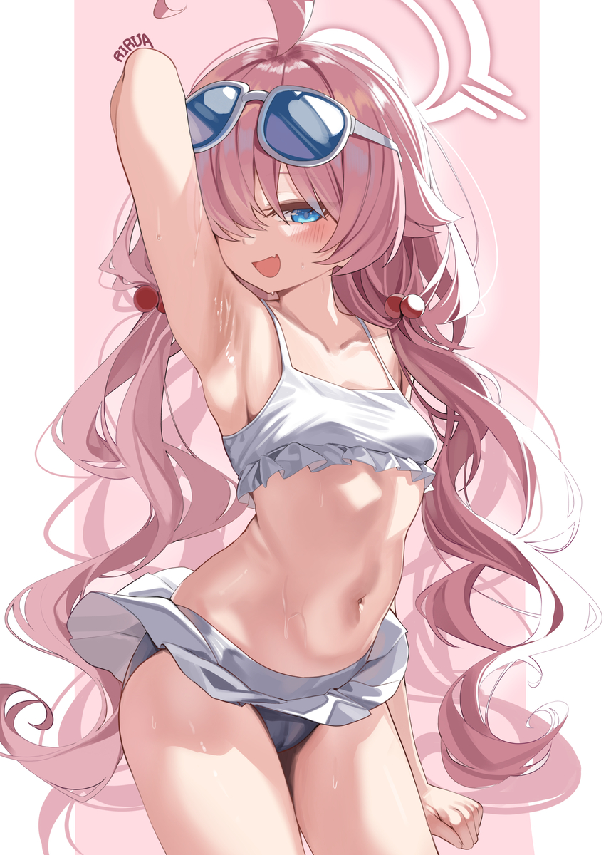 This is a pixiv picture whose title is 수영복 호시노.
