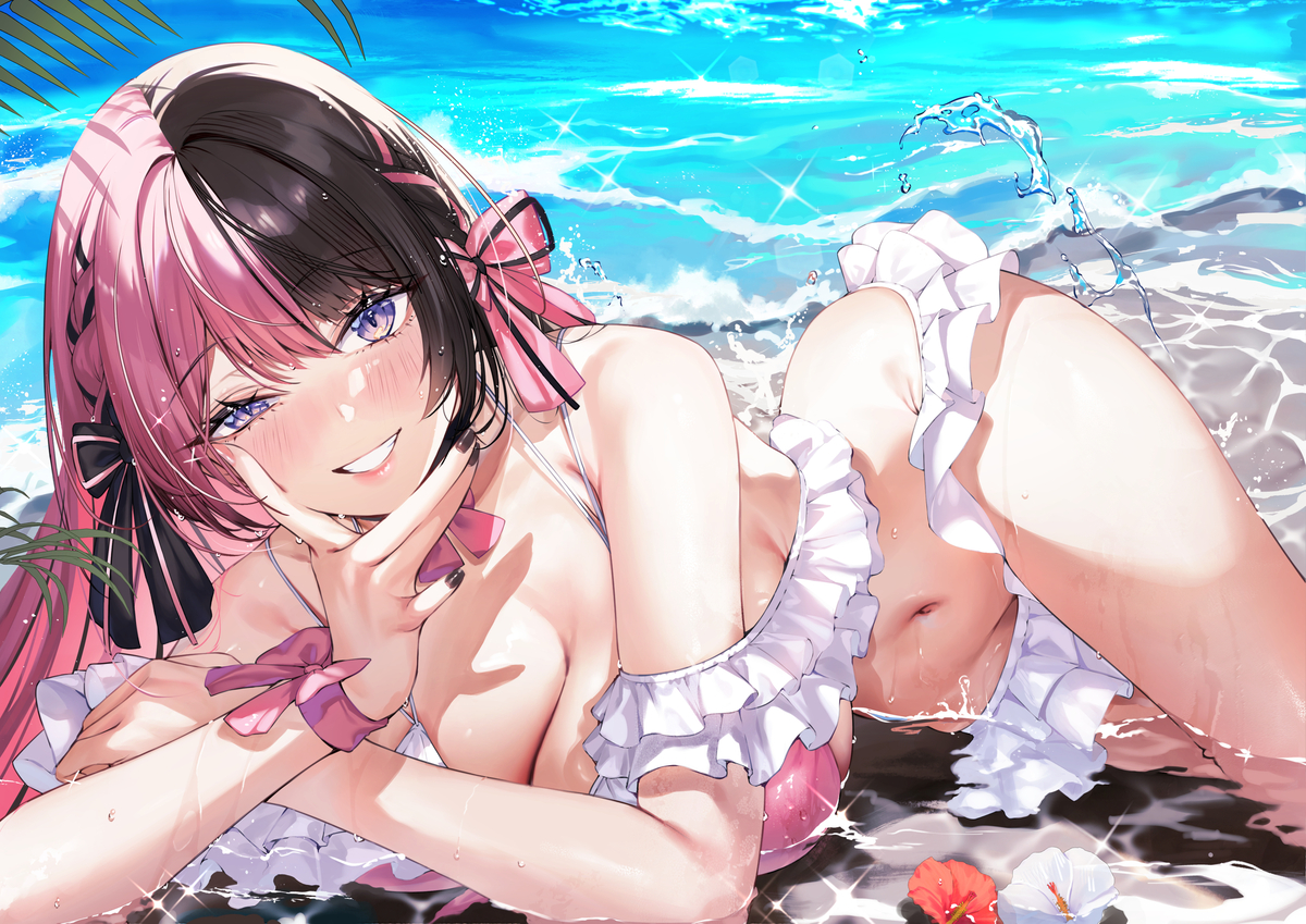 This is a pixiv picture whose title is 水着ひなーの.