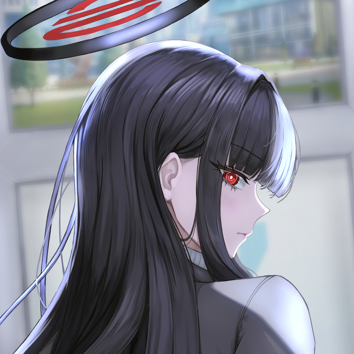 This is a pixiv picture whose title is Big Sister Watching You.