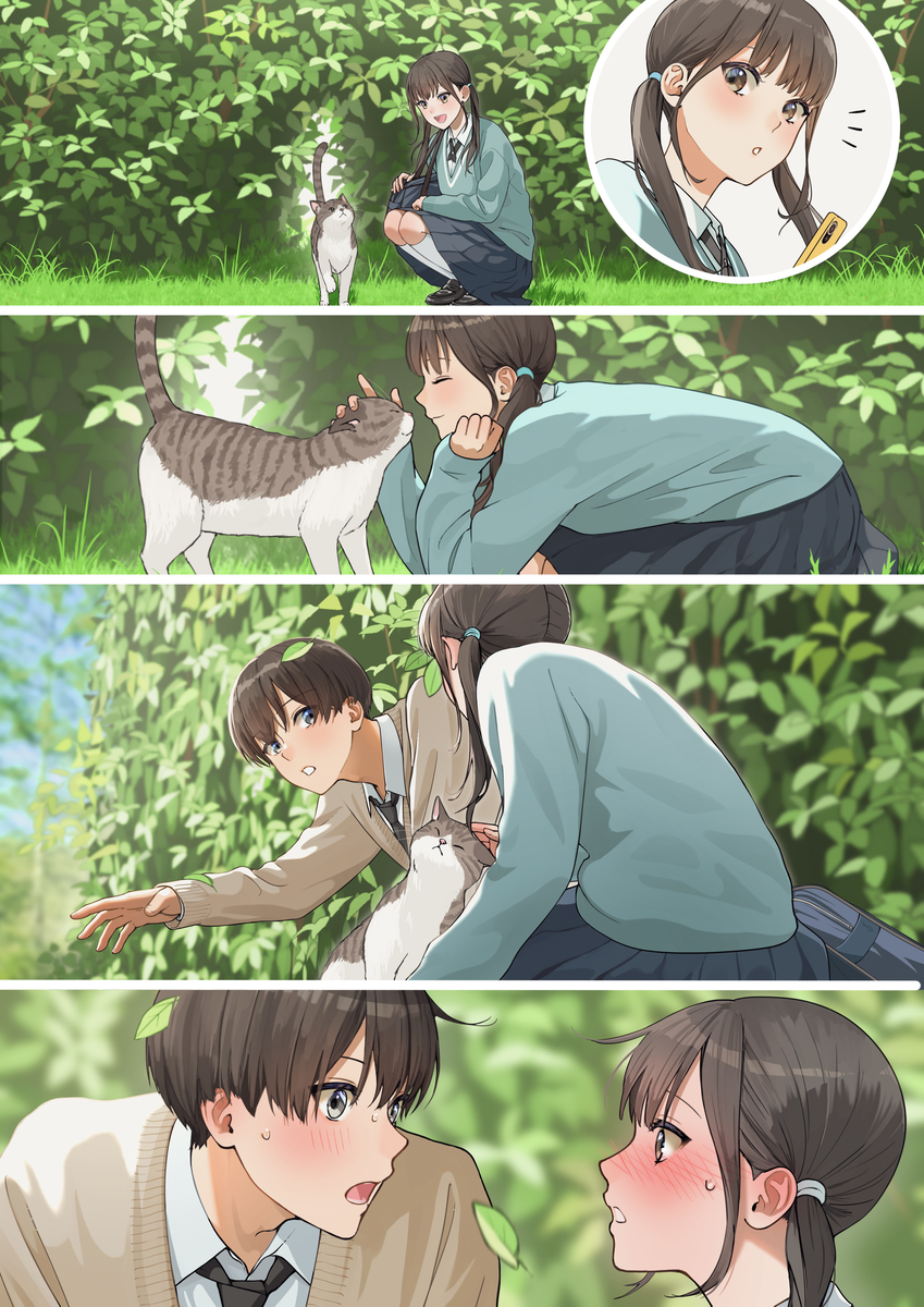 This is a pixiv picture whose title is 本人登場.