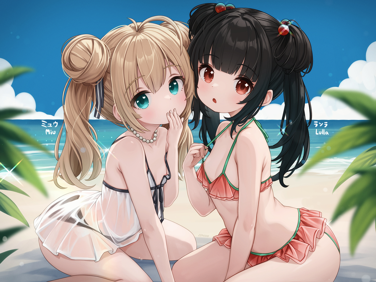 This is a pixiv picture whose title is LullaMiu Vacation.