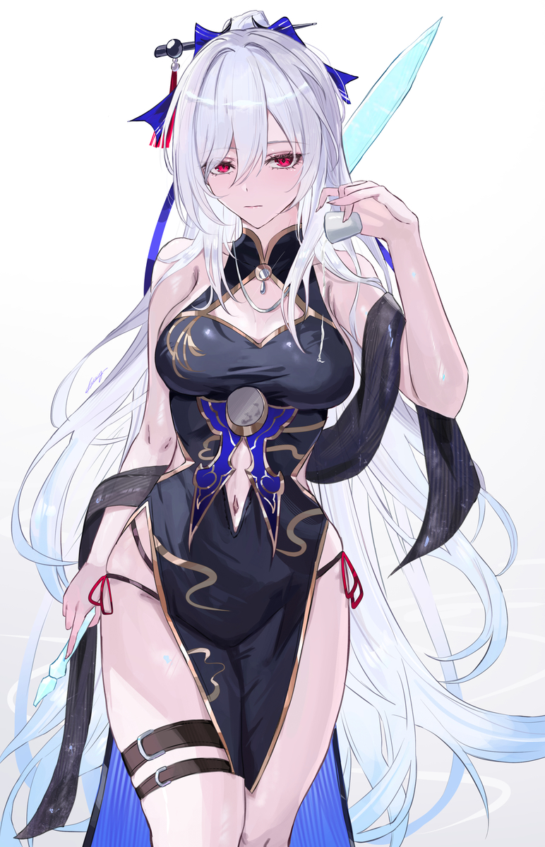 This is a pixiv picture whose title is 旗袍鏡流.