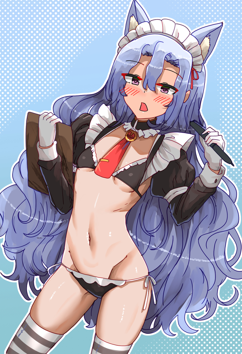 This is a pixiv picture whose title is Ivis Bikini Maid.