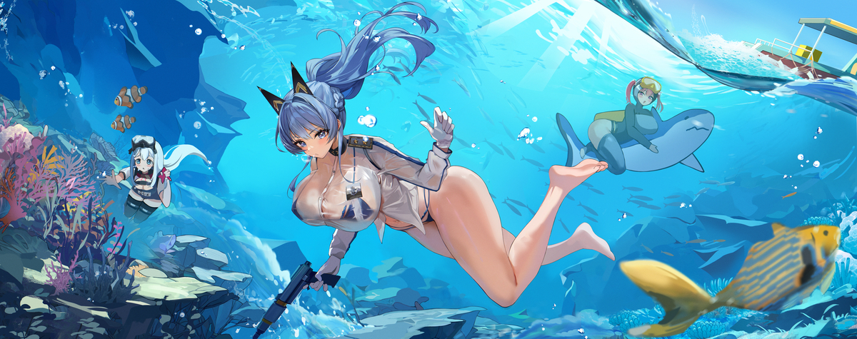 This is a pixiv picture whose title is AEGIS THE DIVER.