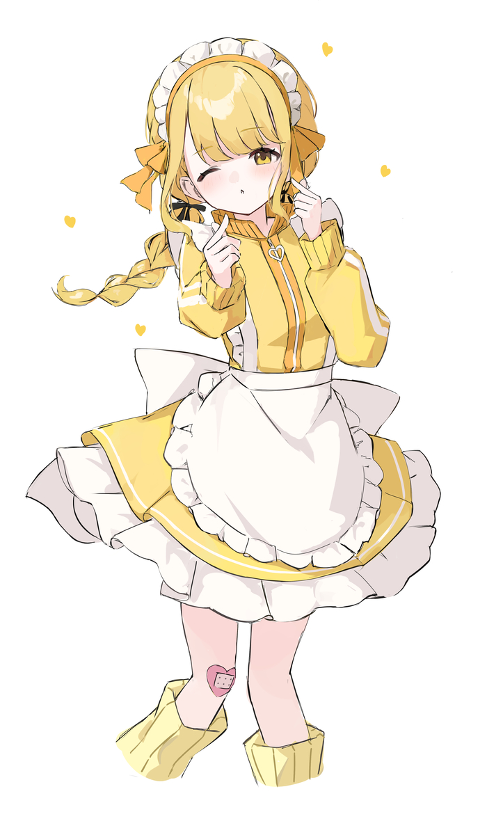 This is a pixiv picture whose title is ジャージメイドのやつ.