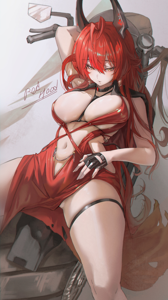 This is a pixiv picture whose title is Red Hood dress.