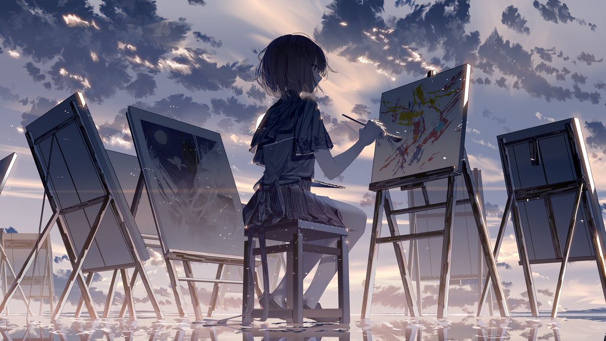 This is a pixiv picture whose title is 絵名.