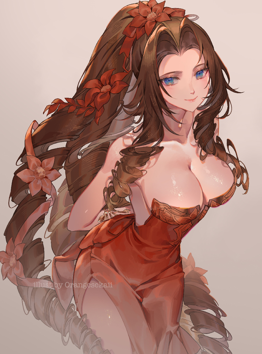 This is a pixiv picture whose title is エアリス.