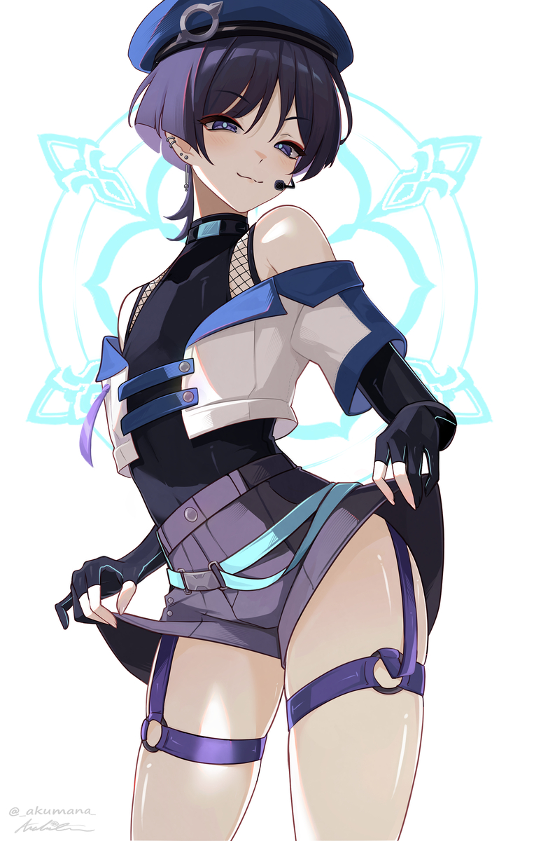 This is a pixiv picture whose title is Scaramouche (hoyofair outfit).