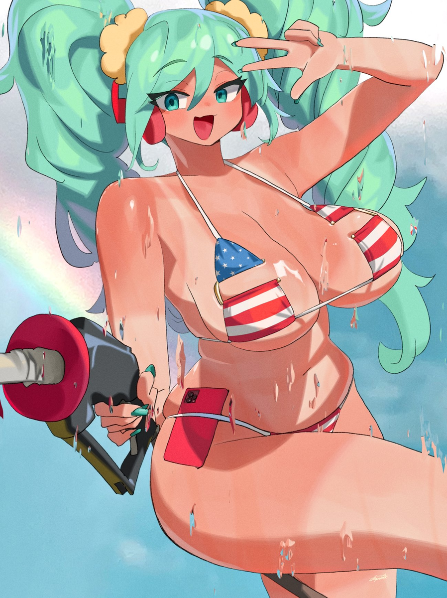 This is a pixiv picture whose title is Florida Miku.