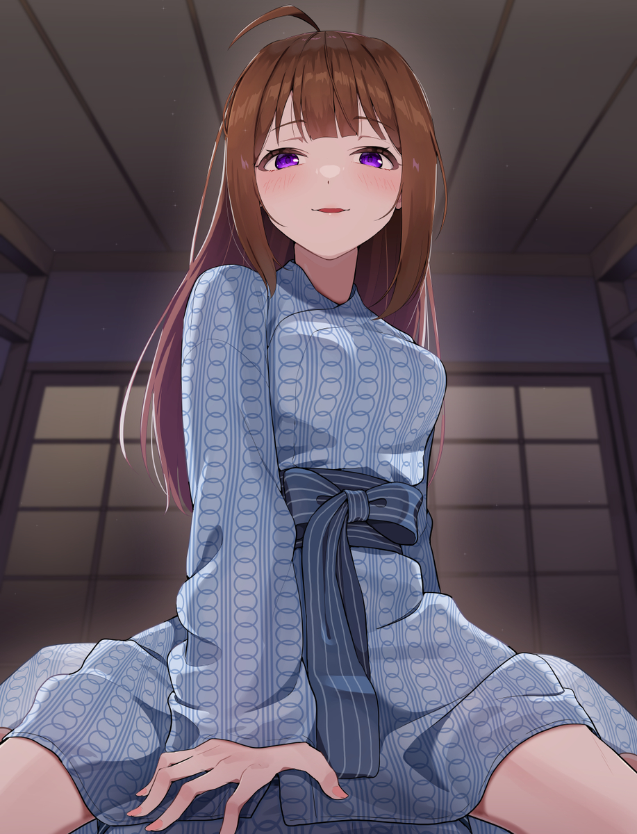 This is a pixiv picture whose title is 宿での夜.