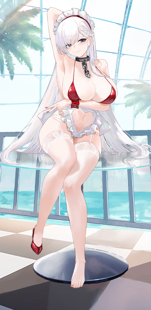 This is a pixiv picture whose title is ベルファスト(アズールレーン).