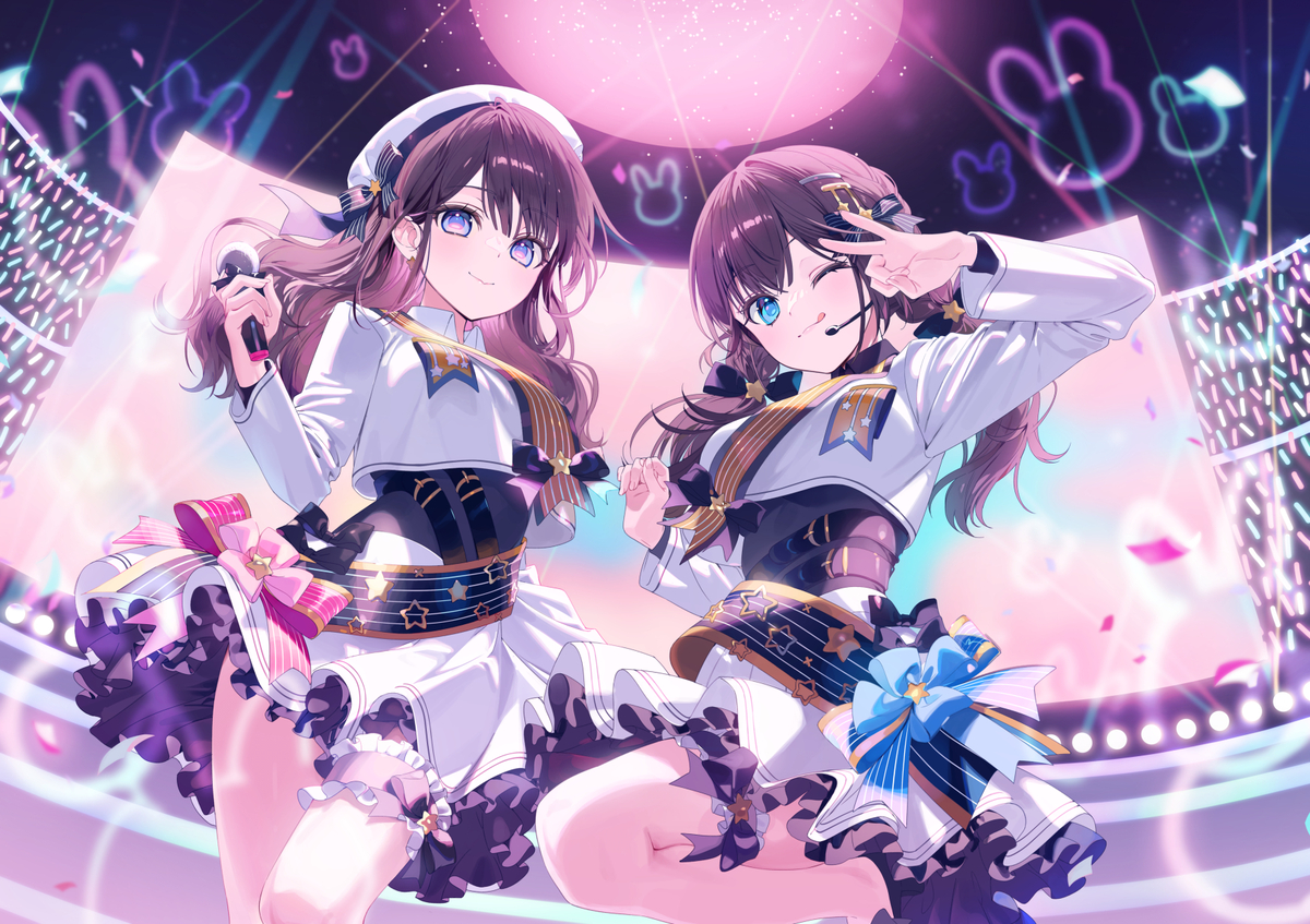 This is a pixiv picture whose title is アイドル♡なJKちゃんず.