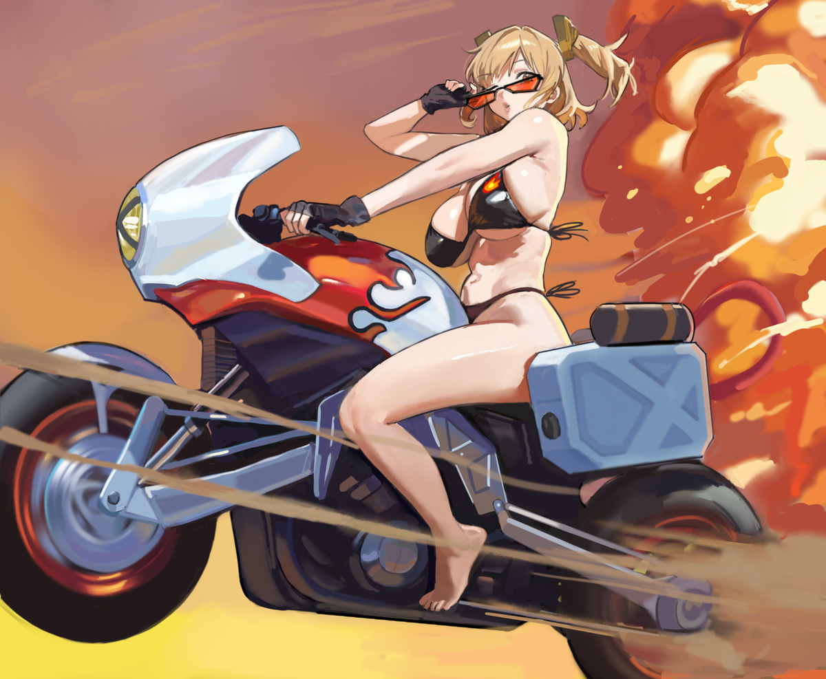This is a pixiv picture whose title is LEAPSANDBOUNDS (飛躍的に).