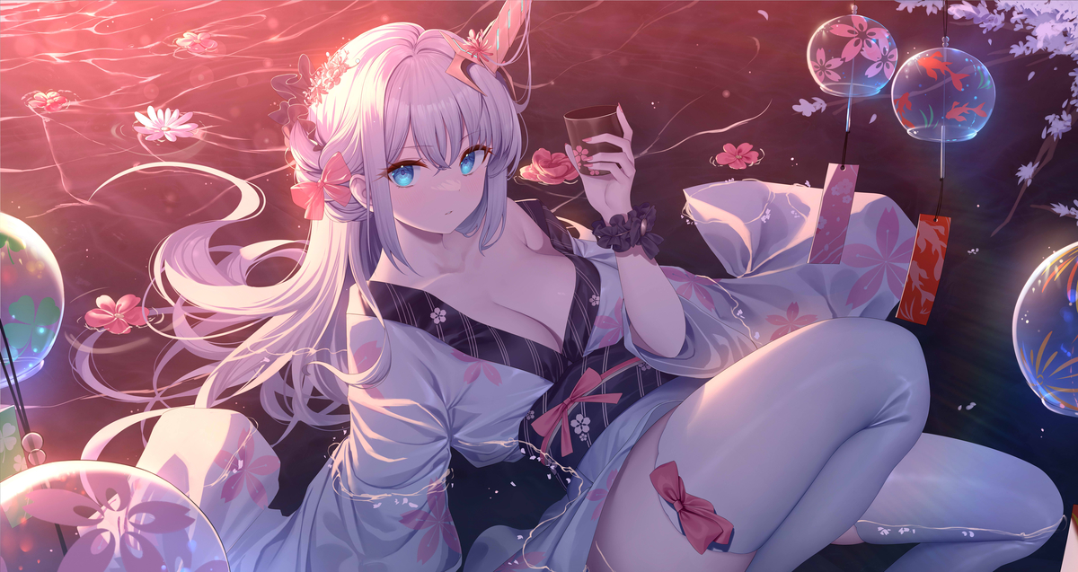 This is a pixiv picture whose title is 花咲/神名.