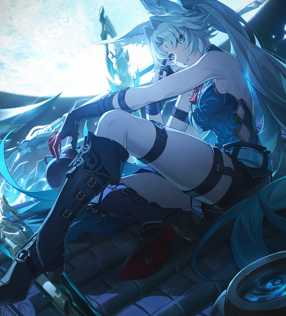 This is a pixiv picture whose title is 夜宵闲游.