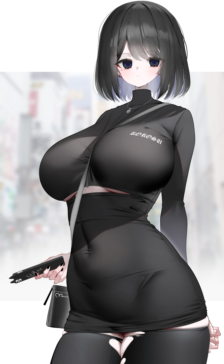 This is a pixiv picture whose title is 黒.