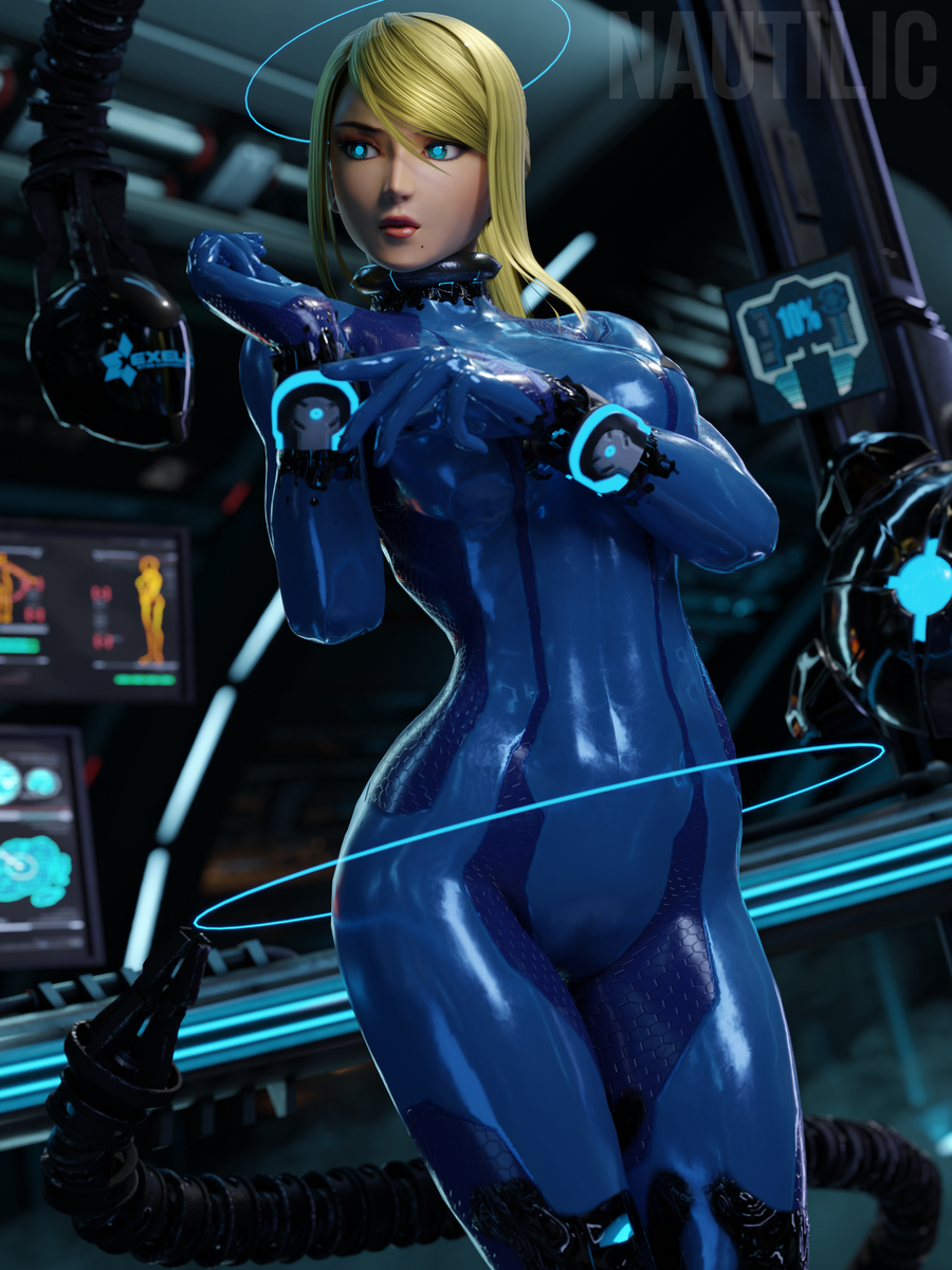 This is a pixiv picture whose title is Drone Samus.
