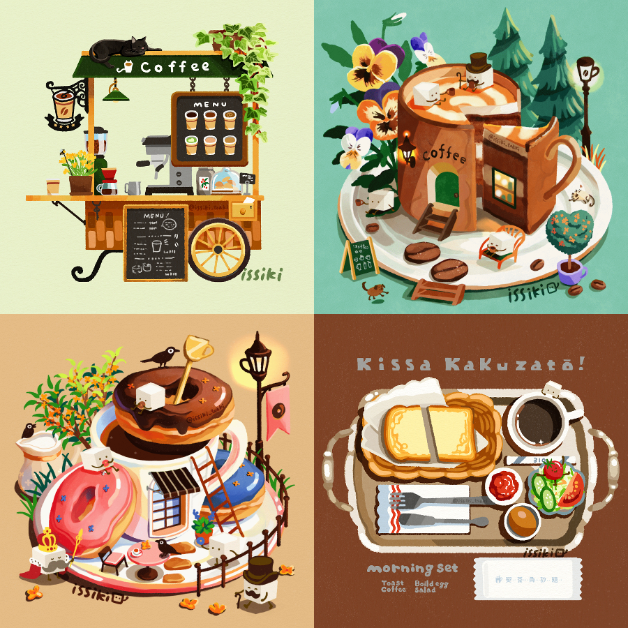 This is a pixiv picture whose title is Coffee Day.