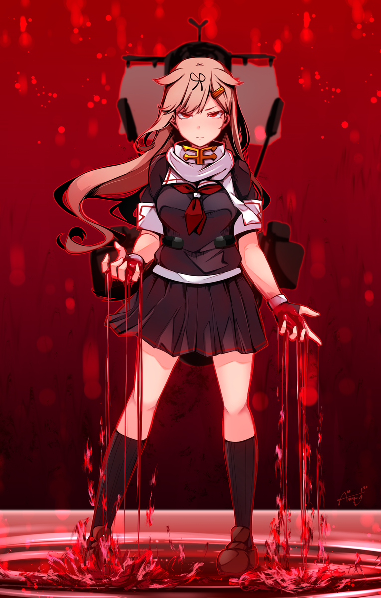 This is a pixiv picture whose title is 出血派生ぽいぬ.