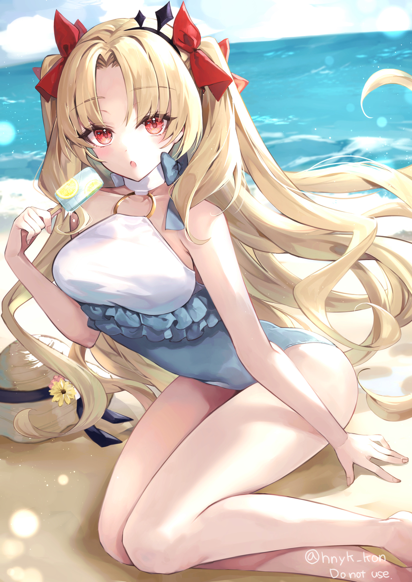 This is a pixiv picture whose title is 水着エレシュキガル.