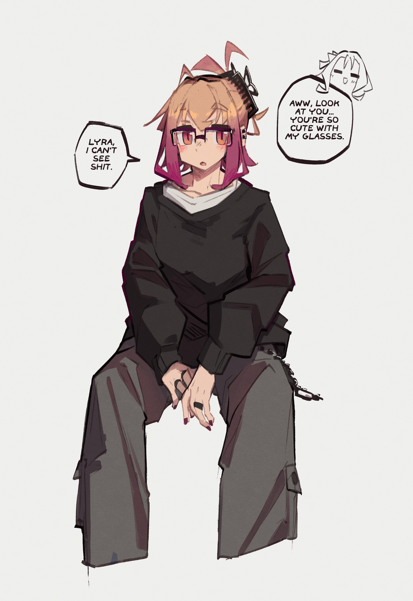 This is a pixiv picture whose title is Tomboy mode Enna with glasses.