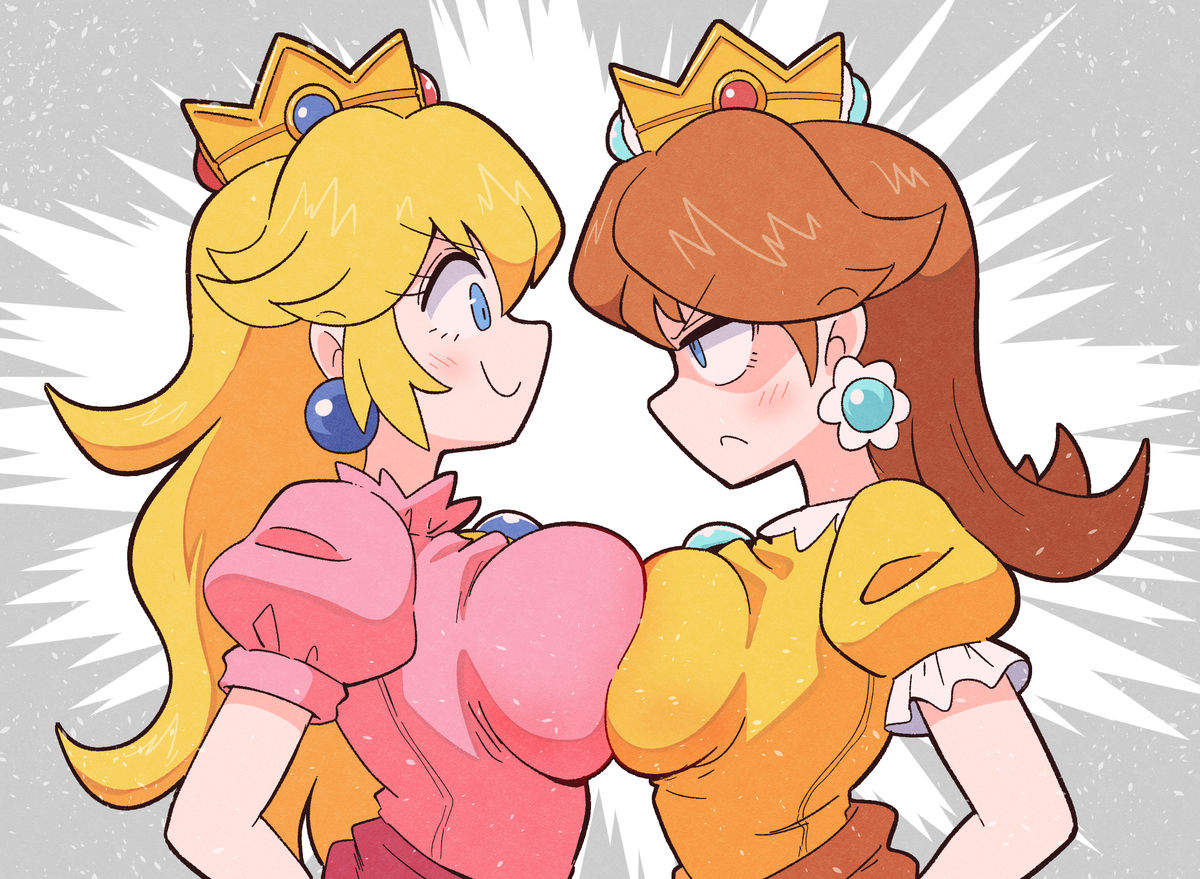 This is a pixiv picture whose title is Re.ピーチVSデイジー.