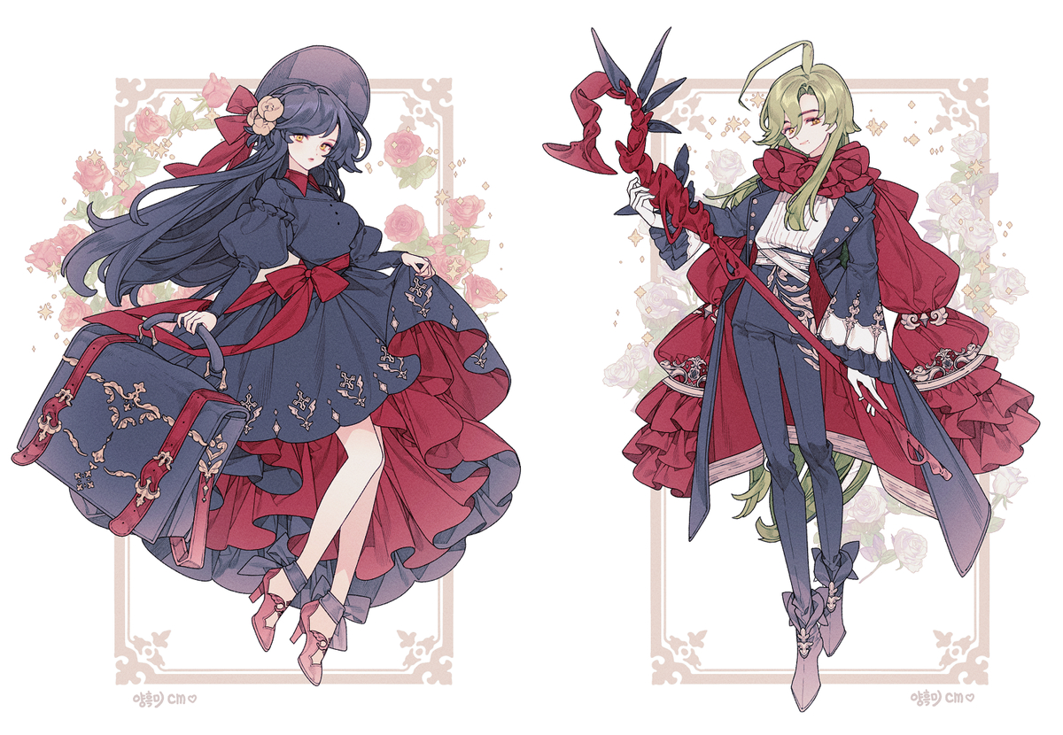 This is a pixiv picture whose title is 🖤cm🖤.