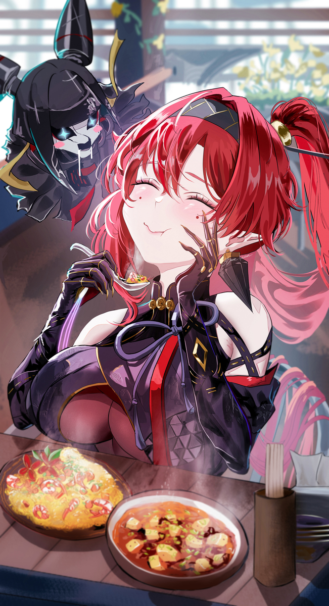 This is a pixiv picture whose title is もぐもぐインリン.