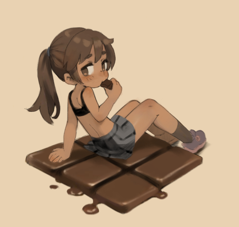 This is a pixiv picture whose title is chocolate girl.