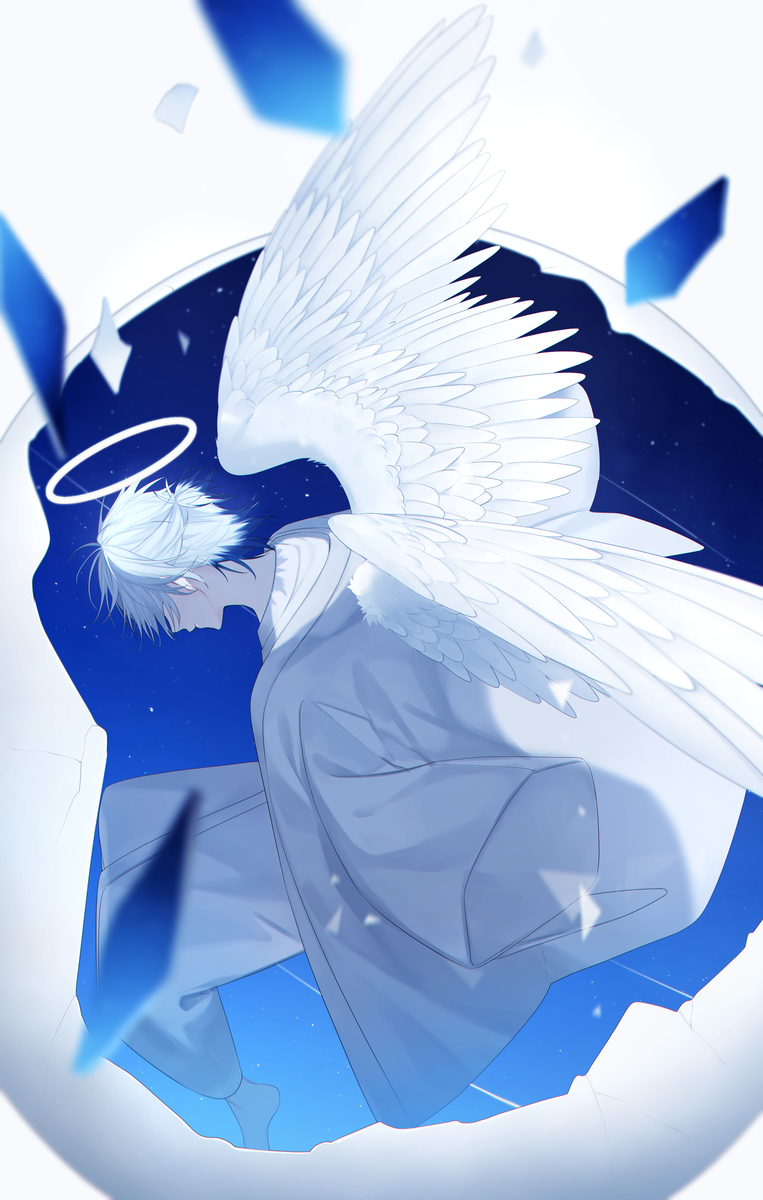 This is a pixiv picture whose title is 天使の日.
