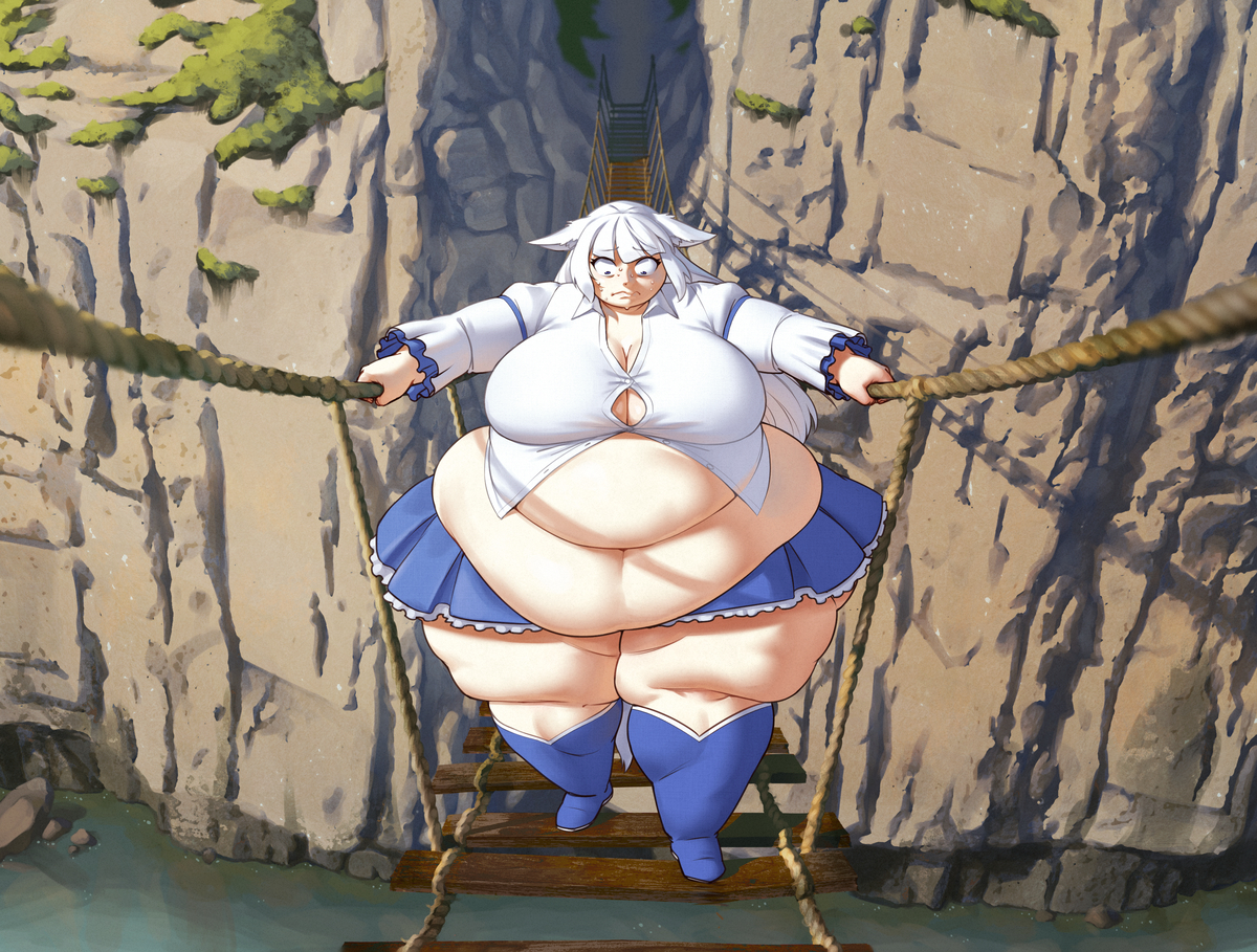This is a pixiv picture whose title is Don’t Look Down!.