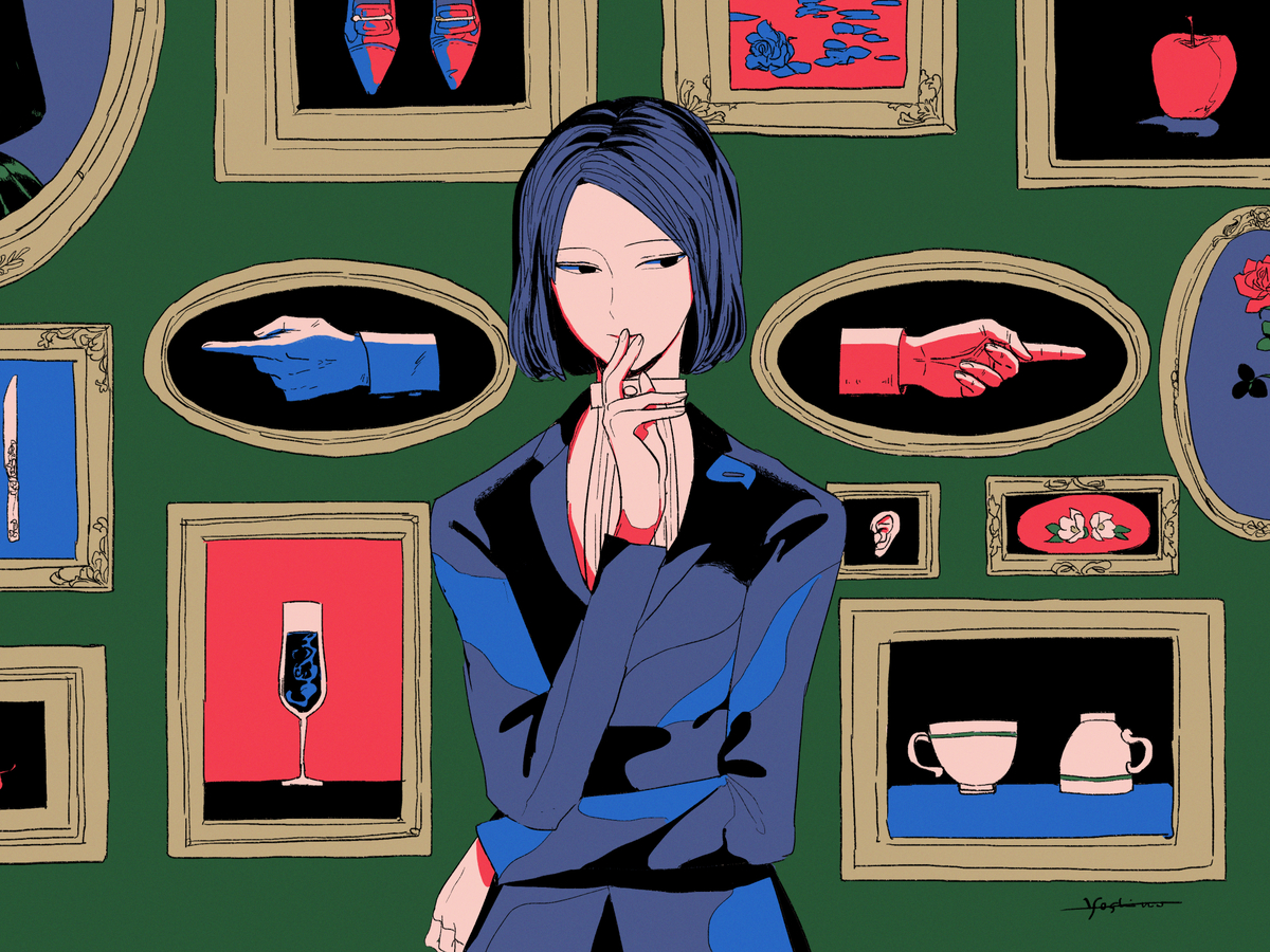 This is a pixiv picture whose title is 謎解き.