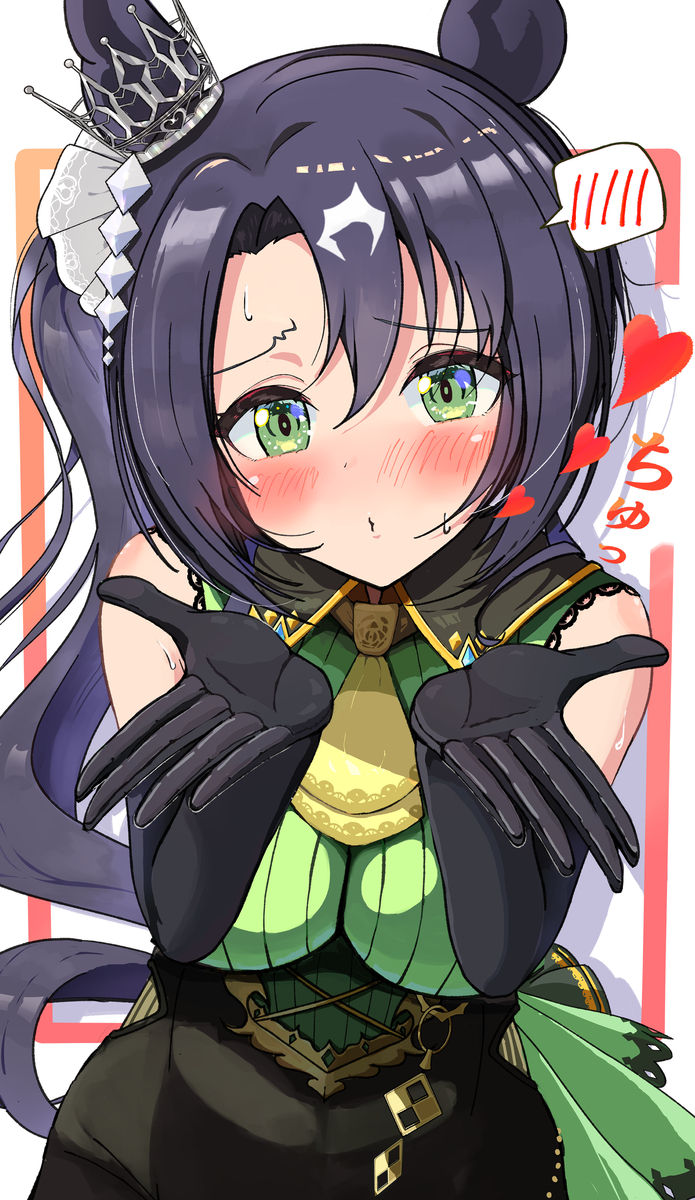 This is a pixiv picture whose title is サトノクラウン　投げキッス.