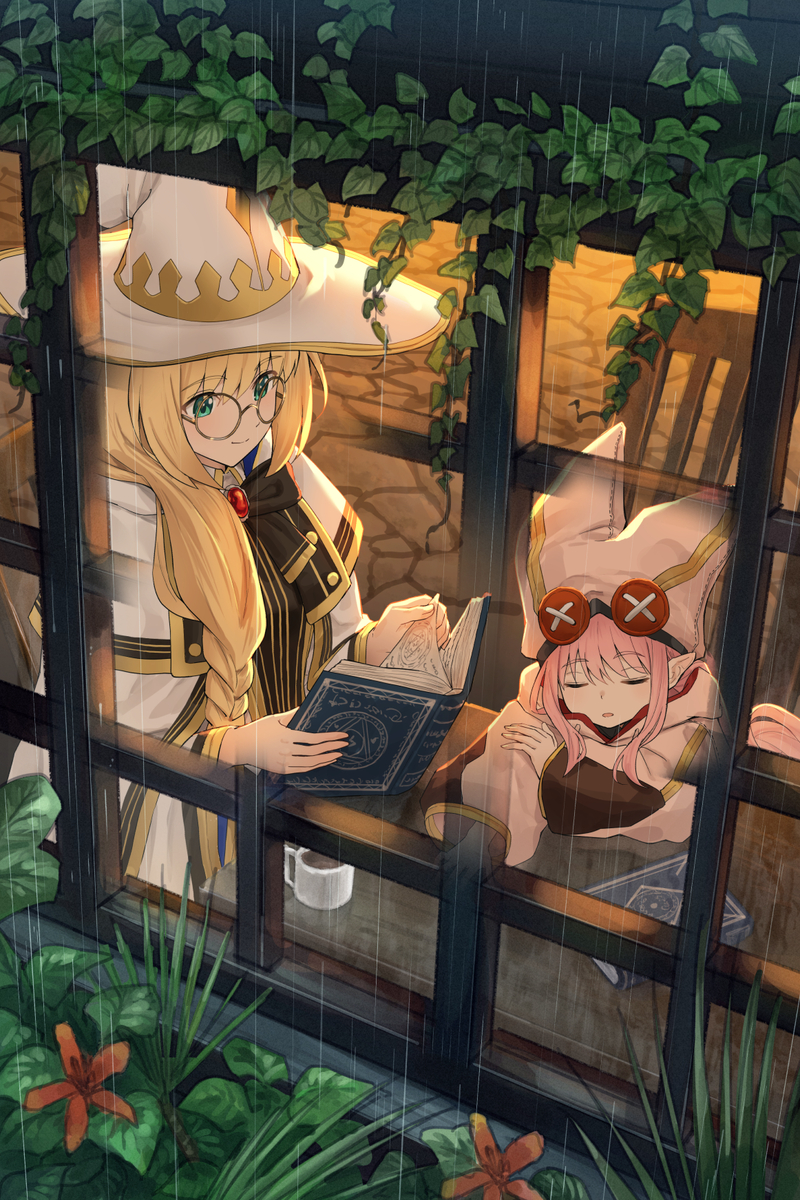 This is a pixiv picture whose title is 雨の日.
