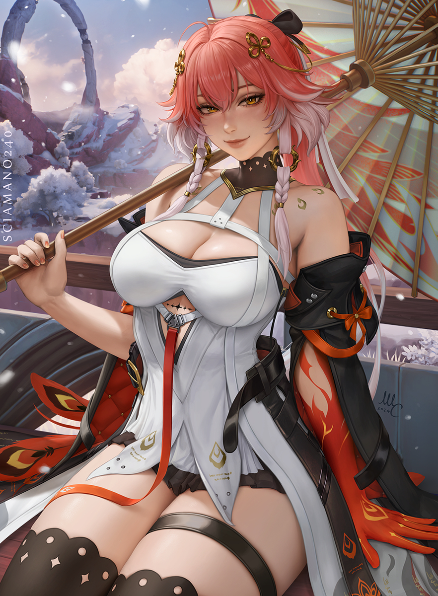 This is a pixiv picture whose title is Changli - Wuthering Waves.