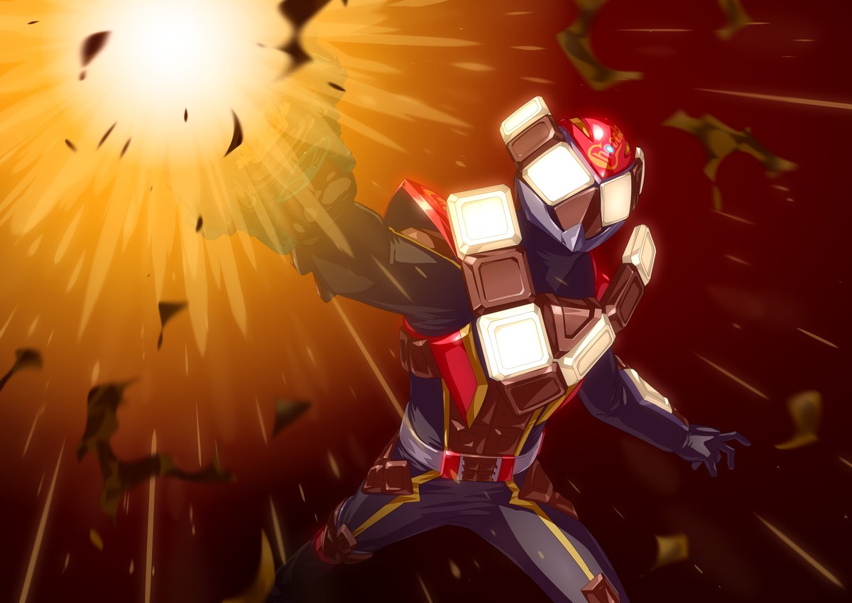 This is a pixiv picture whose title is 仮面ライダーヴァレン.