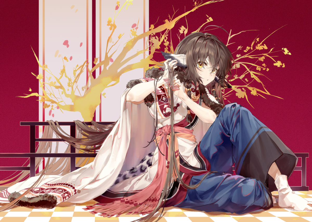 This is a pixiv picture whose title is 暁、政の前に.
