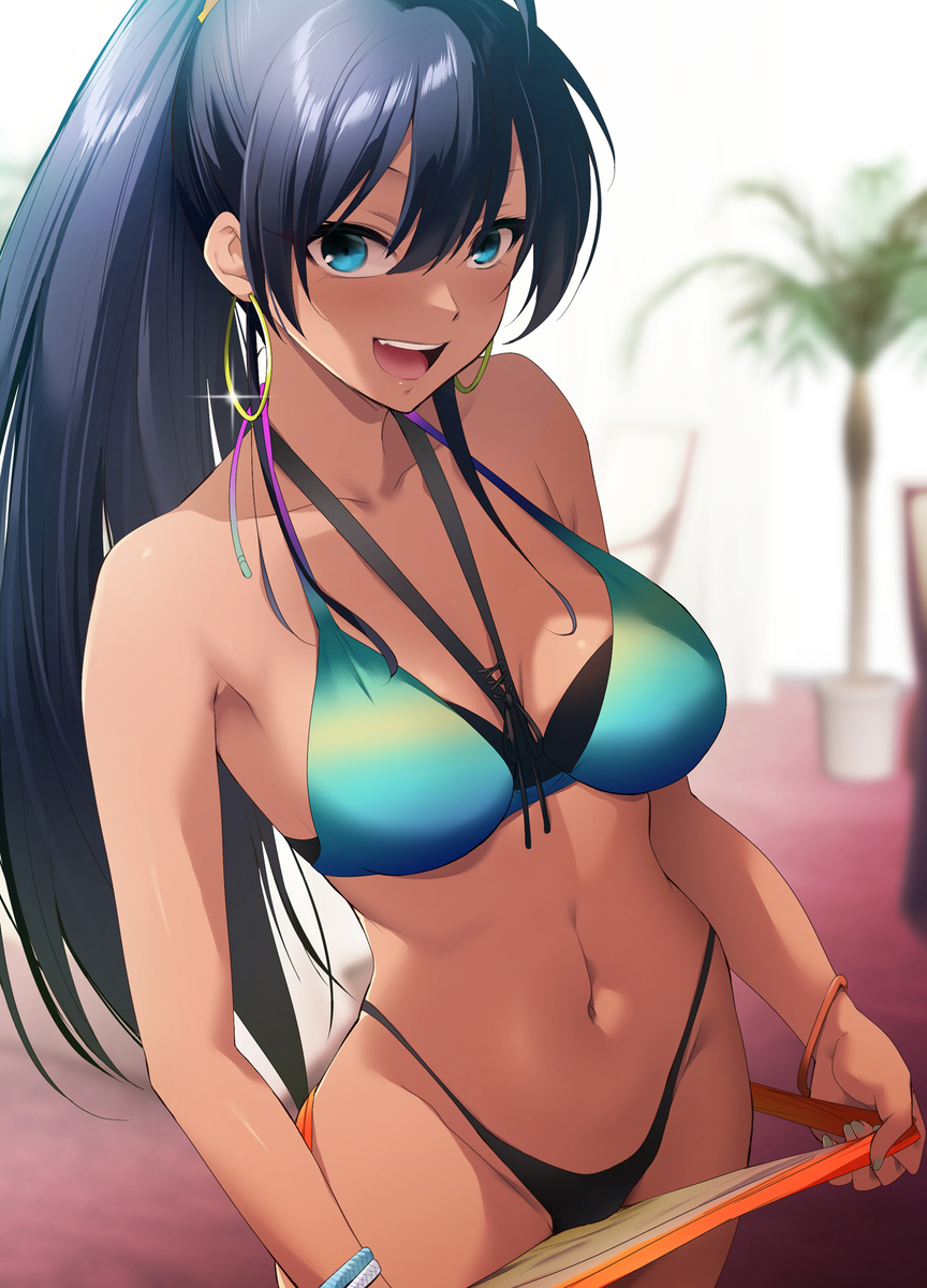 This is a pixiv picture whose title is 水着我那覇.
