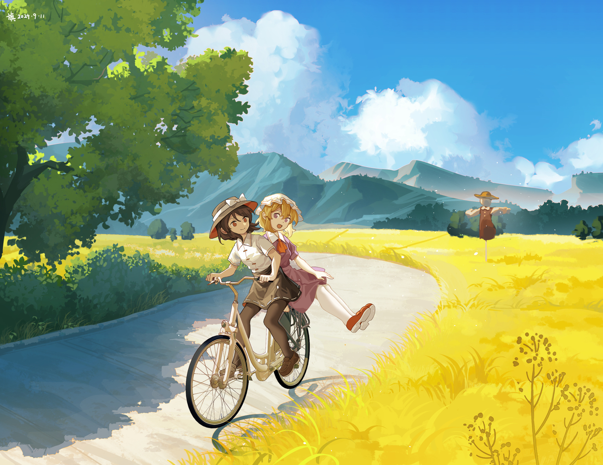 This is a pixiv picture whose title is 乡野间的路.