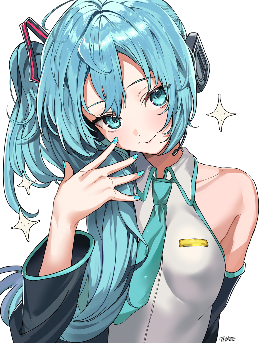 This is a pixiv picture whose title is 初音ミク(サイドテール).