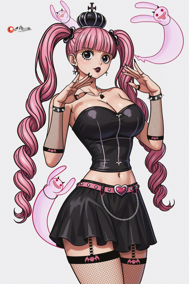 This is a pixiv picture whose title is Goth Perona - One Piece.