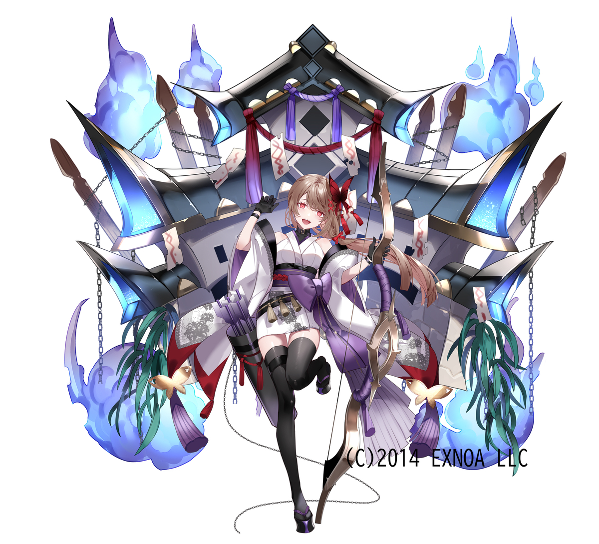 This is a pixiv picture whose title is 【肝試し】長門指月城.