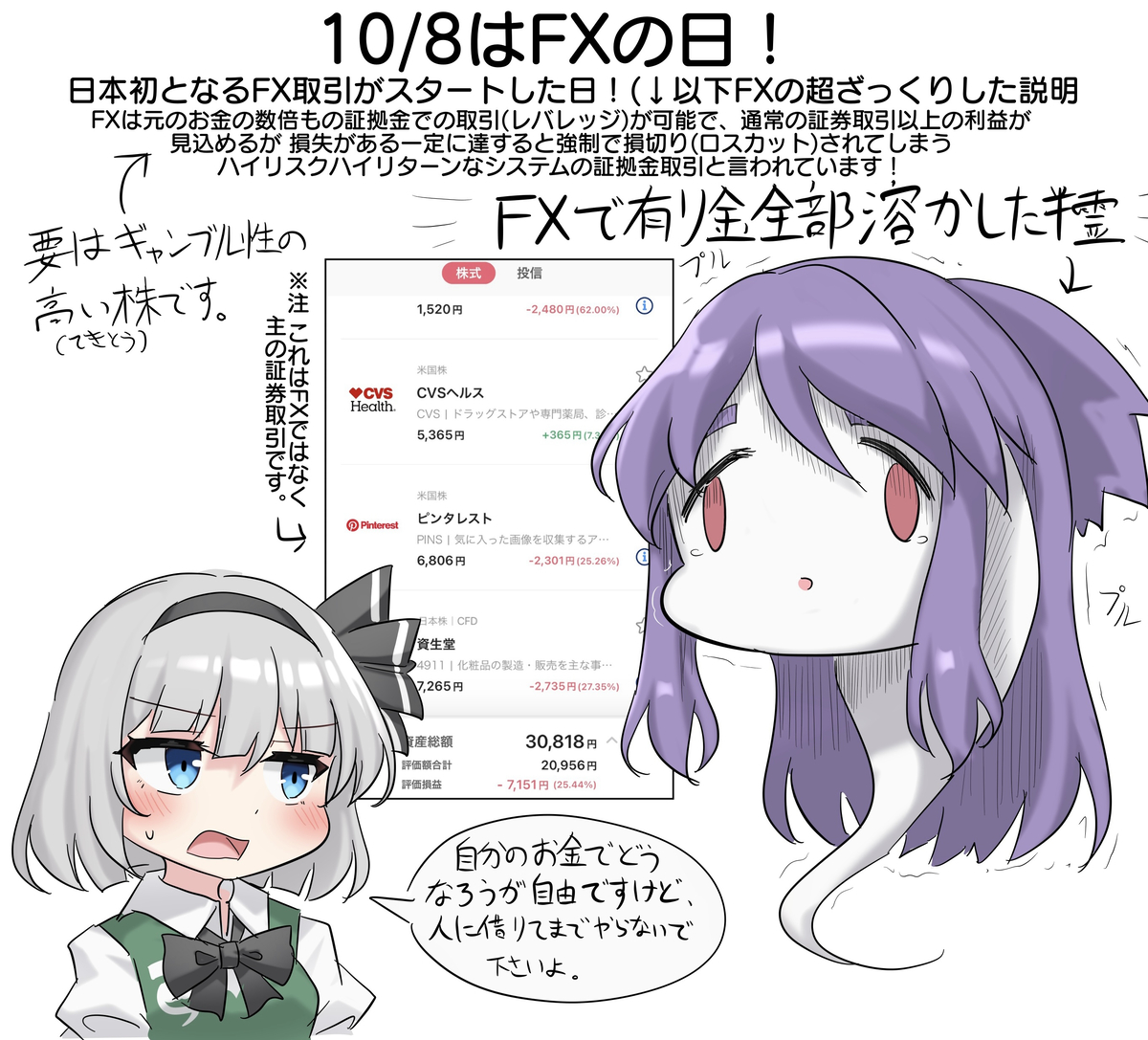 This is a pixiv picture whose title is 10/8はFXの日！.