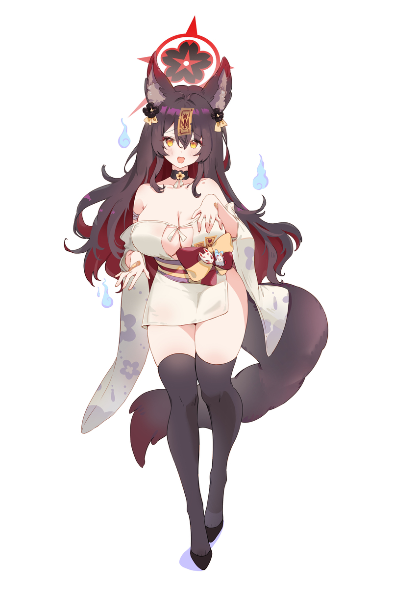 This is a pixiv picture whose title is 🦊👻.