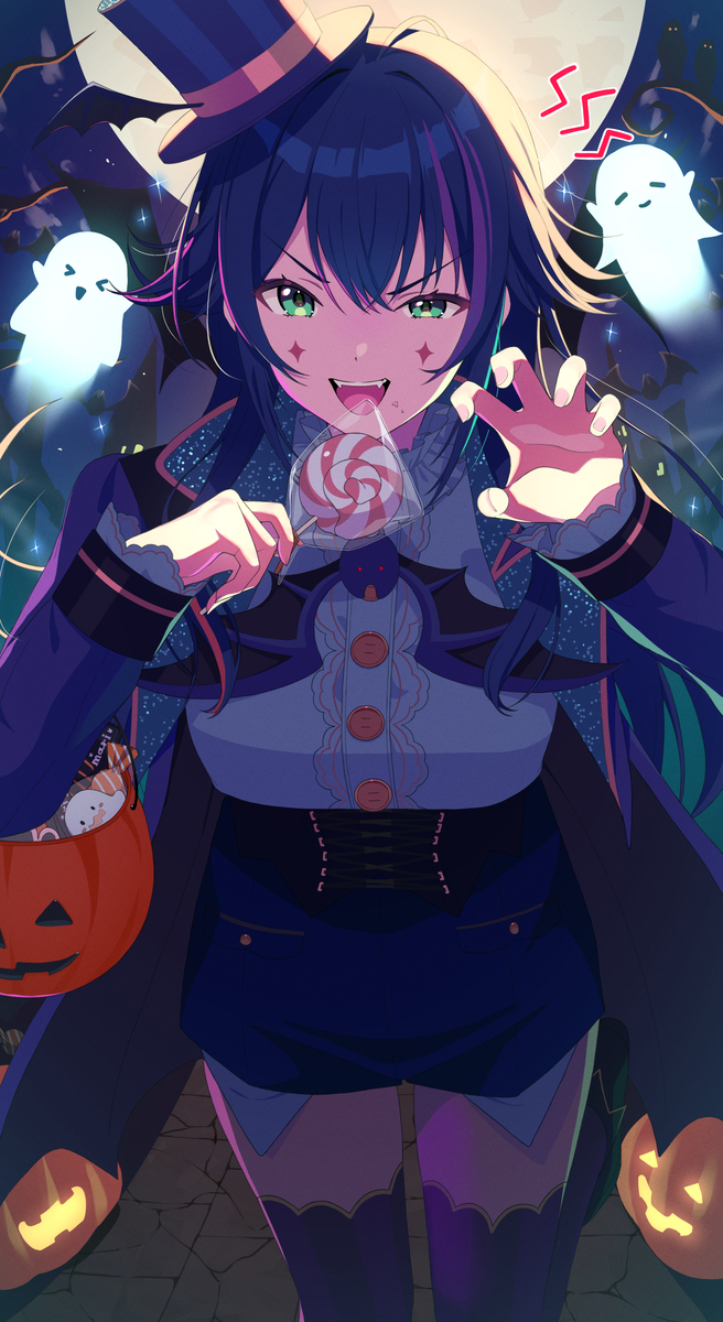 This is a pixiv picture whose title is お菓子くれなきゃ….