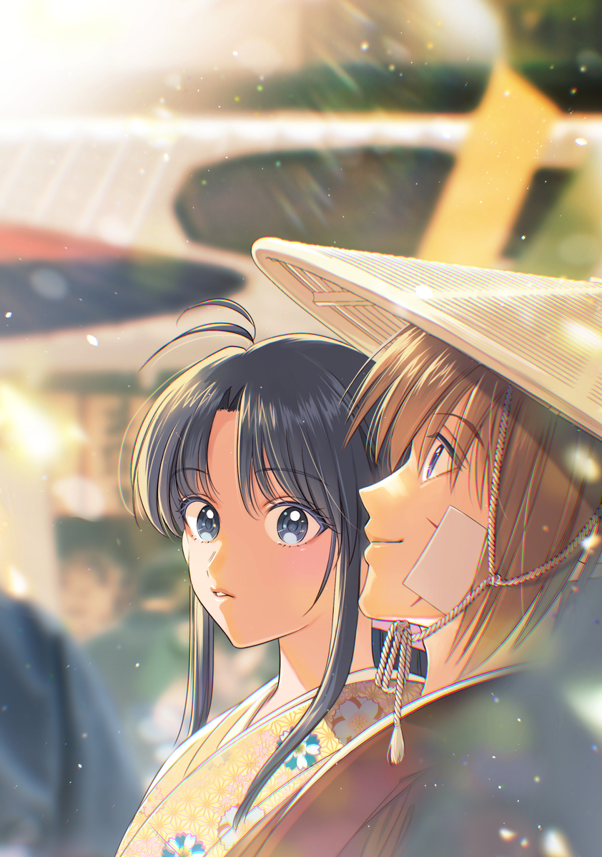 This is a pixiv picture whose title is 京の街にて.