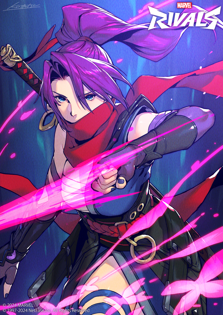 This is a pixiv picture whose title is 【お仕事】Marvel Rivals サイロック.