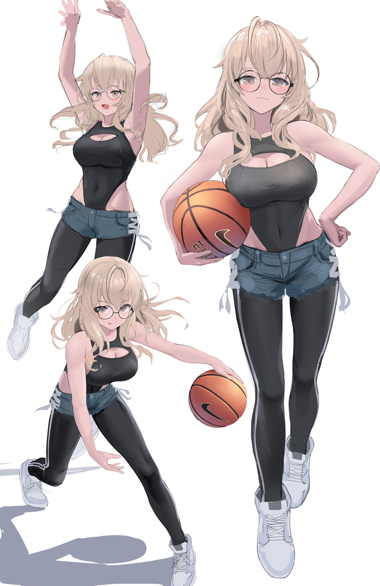 This is a pixiv picture whose title is バスケ女子oc.