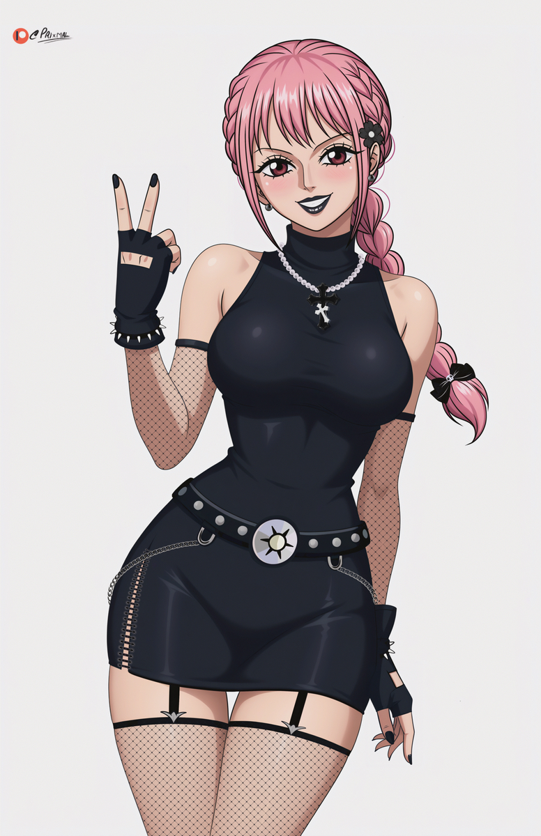 This is a pixiv picture whose title is Goth Rebecca - One Piece.